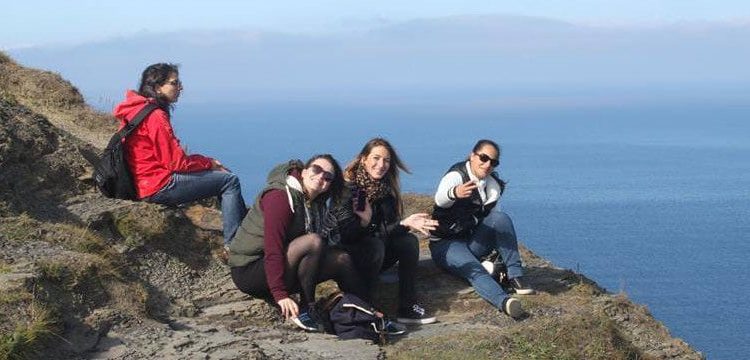 Central School of English students climb a mountain